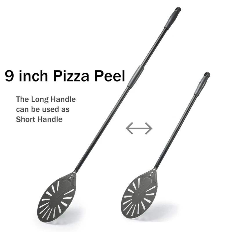 7/8/9 Inch Hard-Anodized Aluminum Pizza Peel with Detachable Handle – Baking Accessory