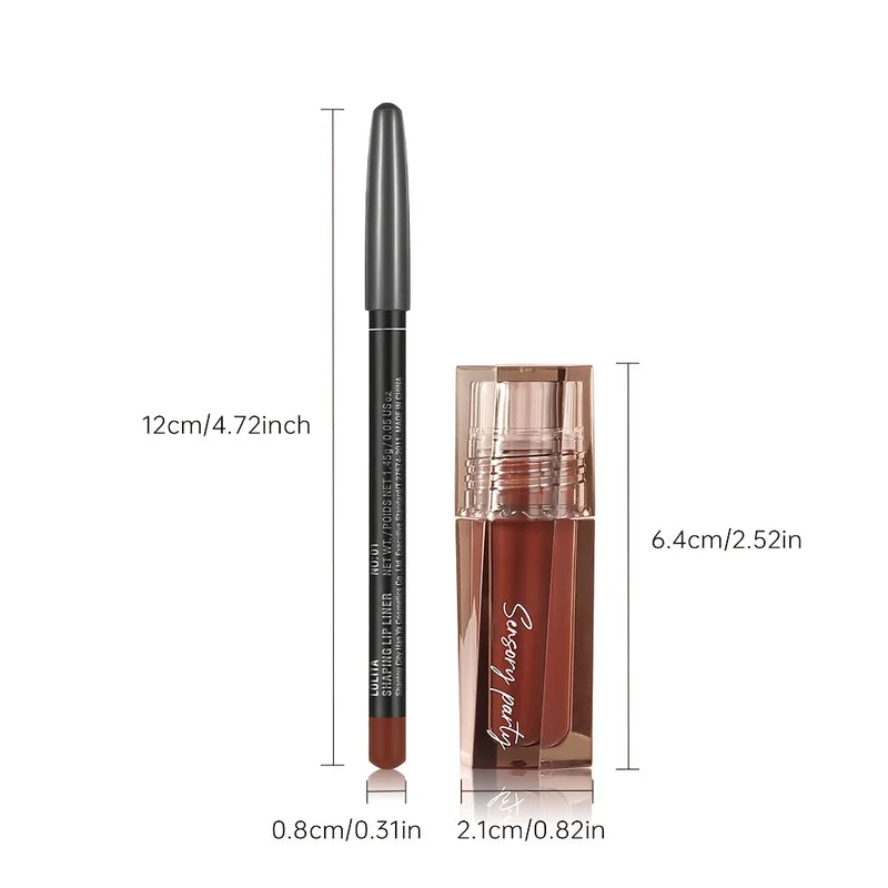 Long Lasting Matte Lip Liner Set - 3D Precision, Dewy Look, Multiple Colors