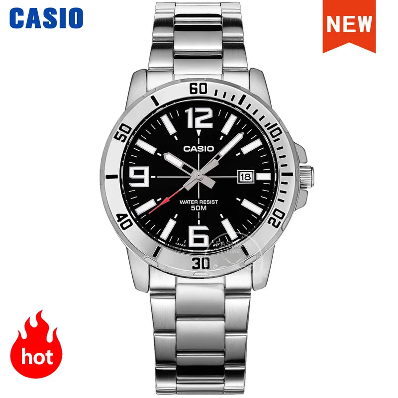 Men's Stainless Steel Business Watch with Bracelet - Casual and Formal Style