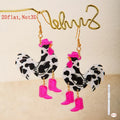 European American Cross Border Chicken Earrings Christmas Animal Jewelry
