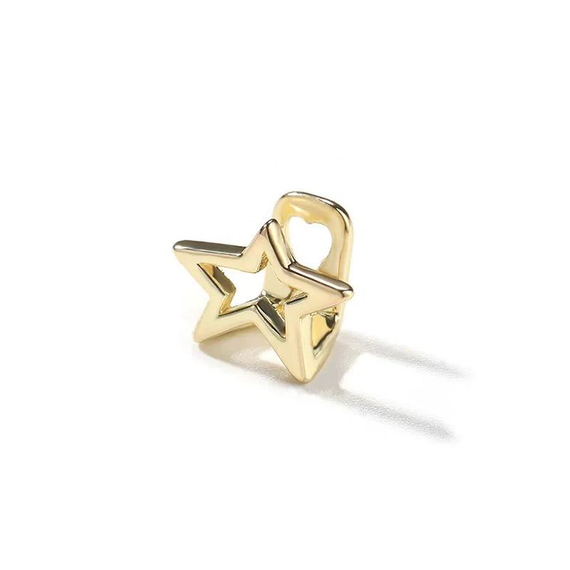 Halloween Irregular Hollow Pentagram Star Teeth Grillz Hip Hop Jewelry for Men Women