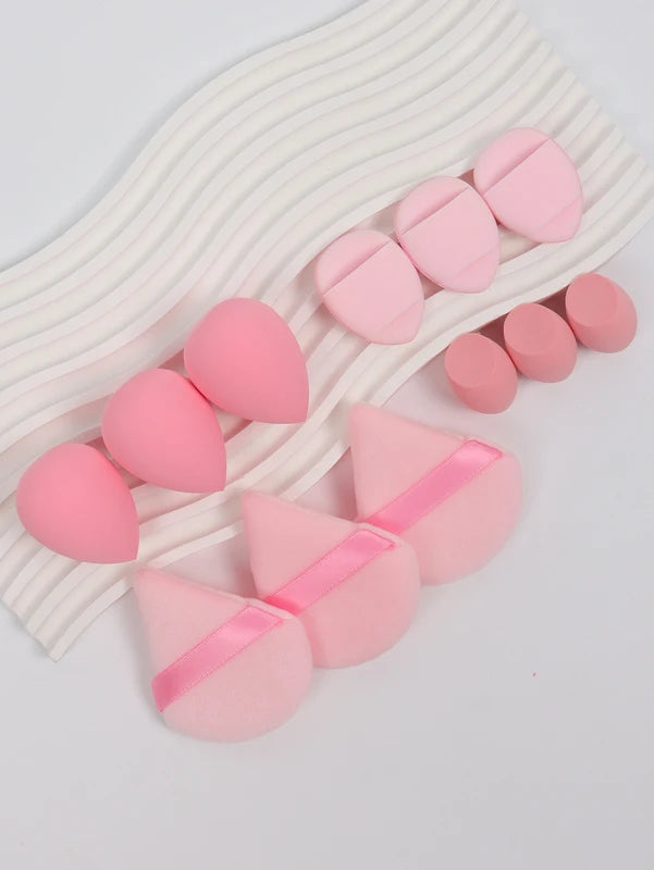 12-Piece Makeup Sponge Set with Powder Puffs, Beauty Eggs & Applicators