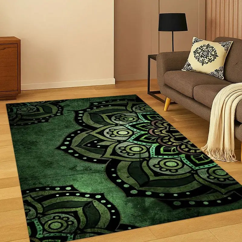 Bohemia Mandala Yoga Carpet Rug for Bedroom Living Room Playroom Non-Slip Home Decor