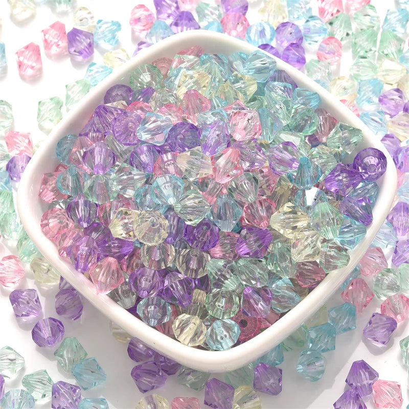 Geometric Acrylic Beads 6/8mm Spacer Beads for Jewelry Making, Bracelets & DIY Crafts