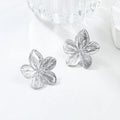 2-Pair Women's Trendy Flower Earrings Stainless Steel Jewelry Gift Set