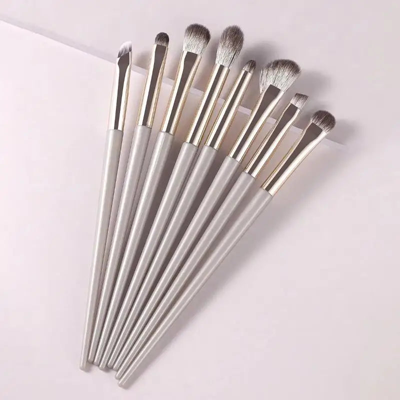 8Pcs Eye Makeup Brush Set for Eyeshadow & Eyeliner - Soft Synthetic Bristles