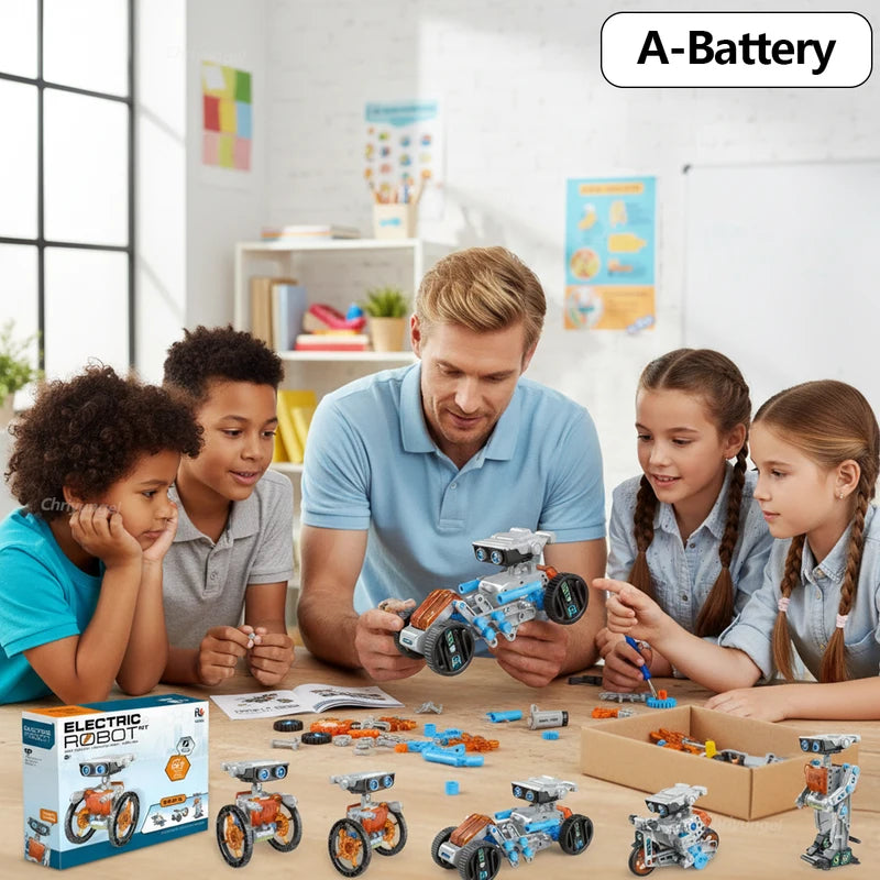 12-in-1 STEM Robot Building Kit for Kids Teens - Educational Construction Set