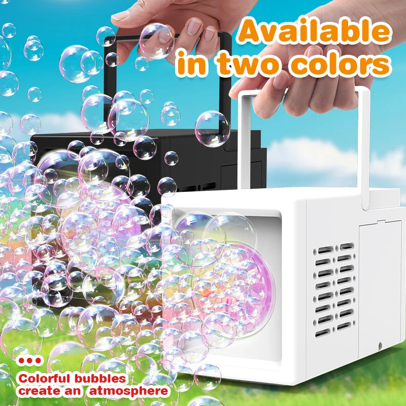 Outdoor Bubble Machine with 10 Holes for Kids and Events - Handheld Water Blower