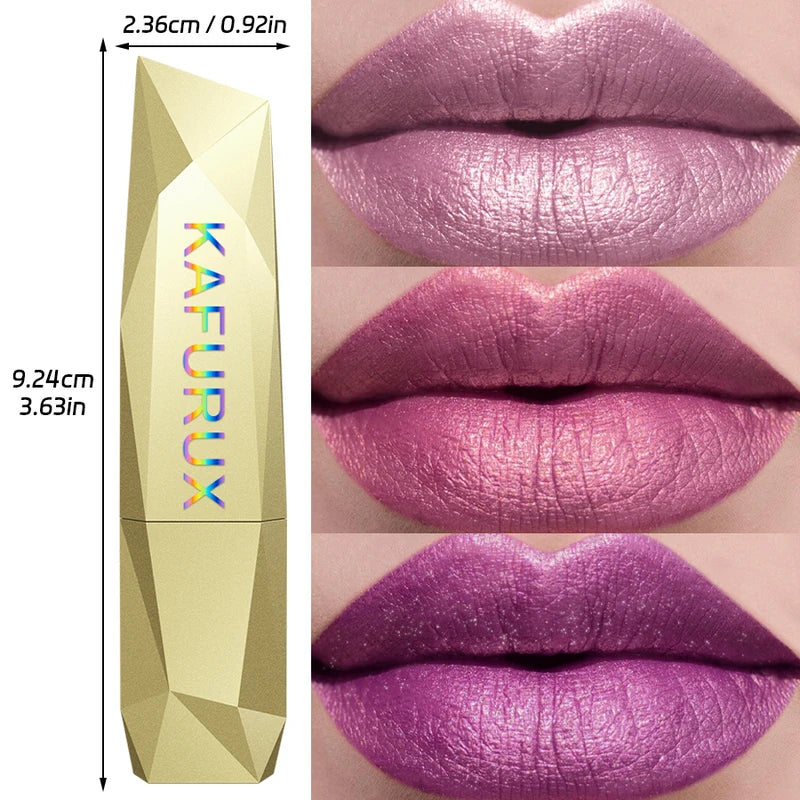 Bold & Intense Glitter Metallic Lipstick - Long Lasting Lip Makeup