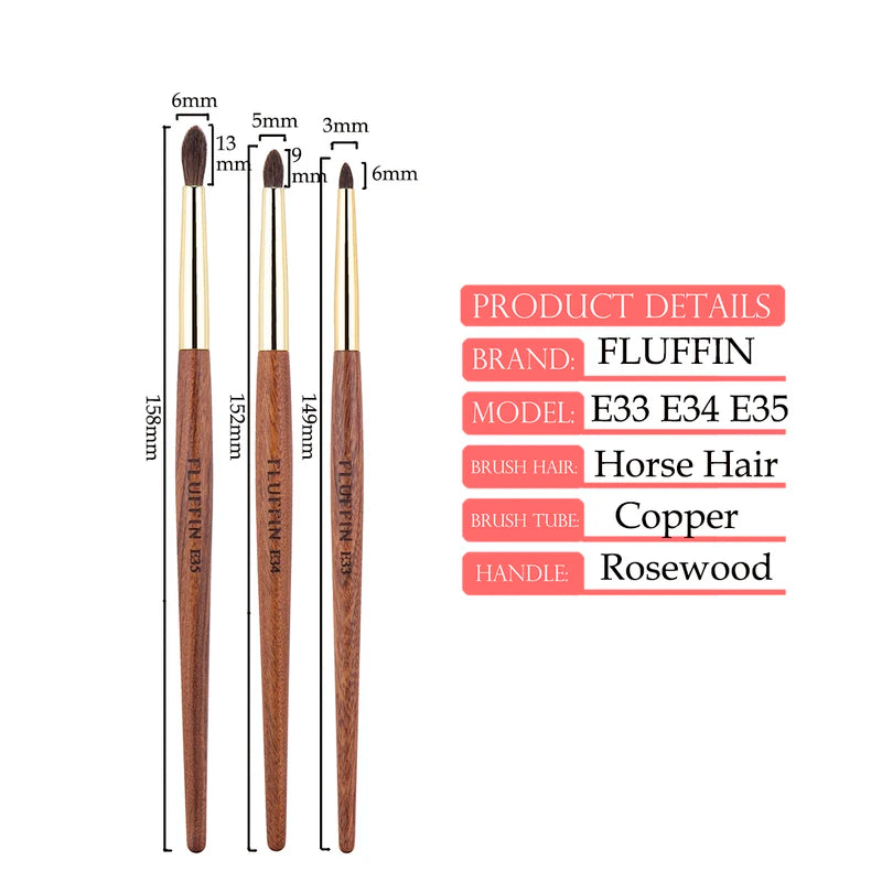 Precise Crease Eyeshadow Brush - Horse Hair, Small Blending & Smudge Makeup Tool