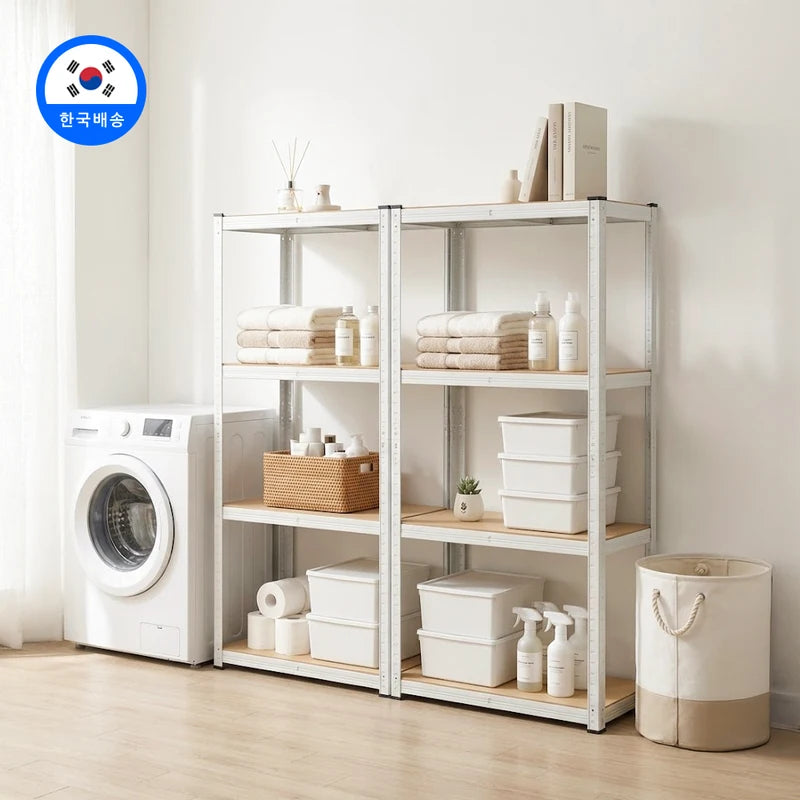 Boltless Assembly Iron Storage Shelf - 4 or 5 Layers, Home Organization