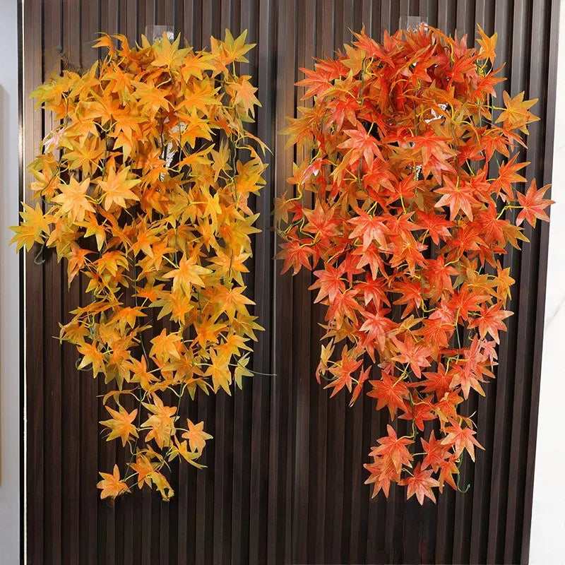 Artificial Maple Leaf Wall Hanging - Fall Decor for Wedding, Halloween, Christmas, Home