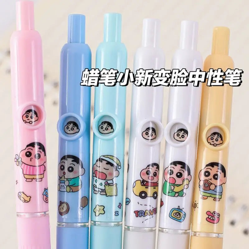 Cute Cartoon Shin-chan Gel Pen - Retractable Kawaii Stationery for Students