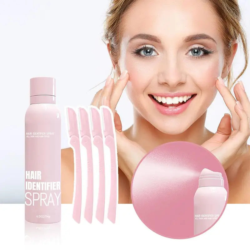 Skin & Hair Removal Spray for Face and Body - Moisturizing Dermaplaning Kit