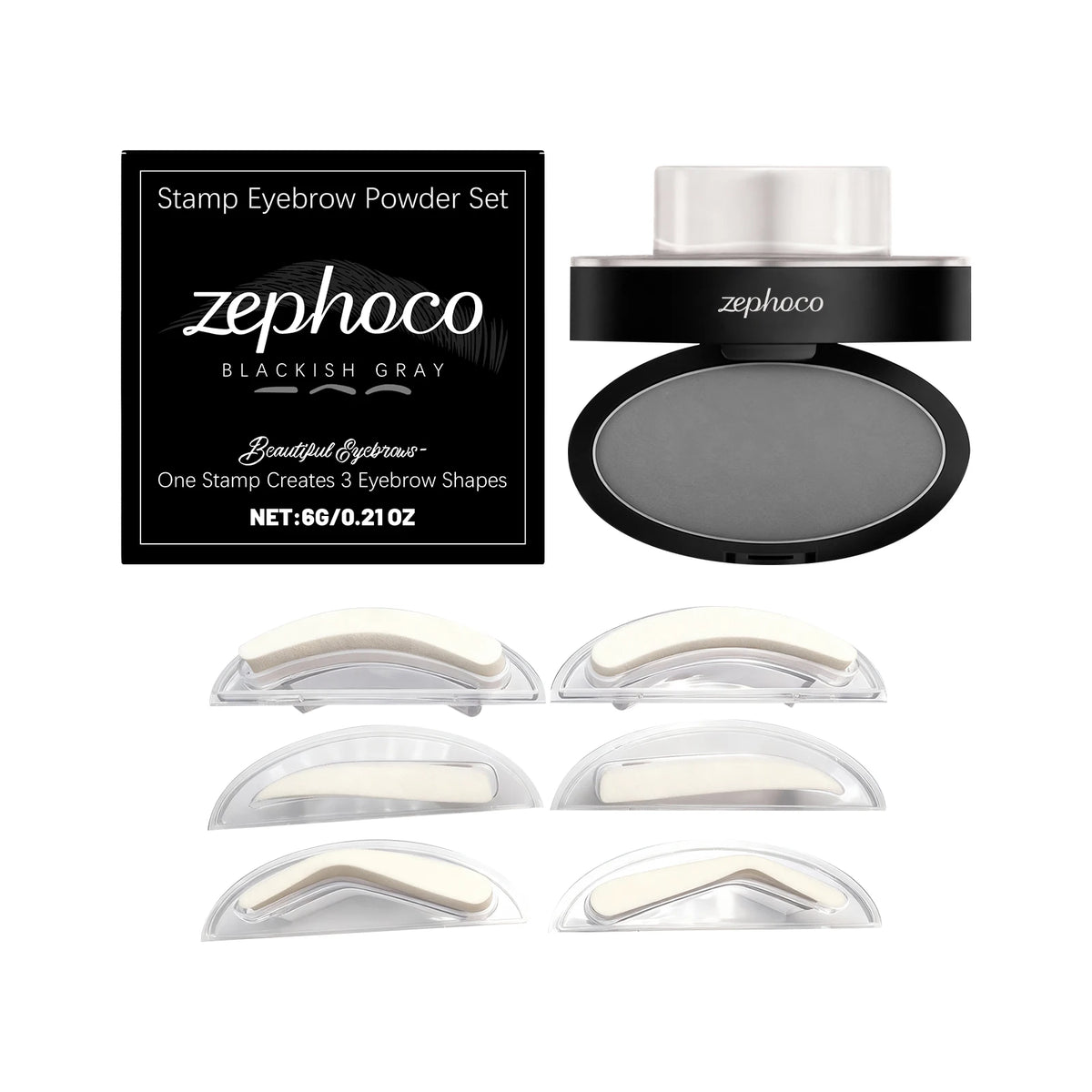 Waterproof Eyebrow Stamp Kit with Stereo Shaping & Stencils - Natural & Bold Looks