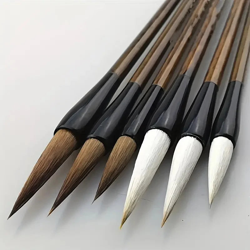 3-Piece High-Quality Painting Brush Set - Large, Medium & Small Chinese Style Art Supplies