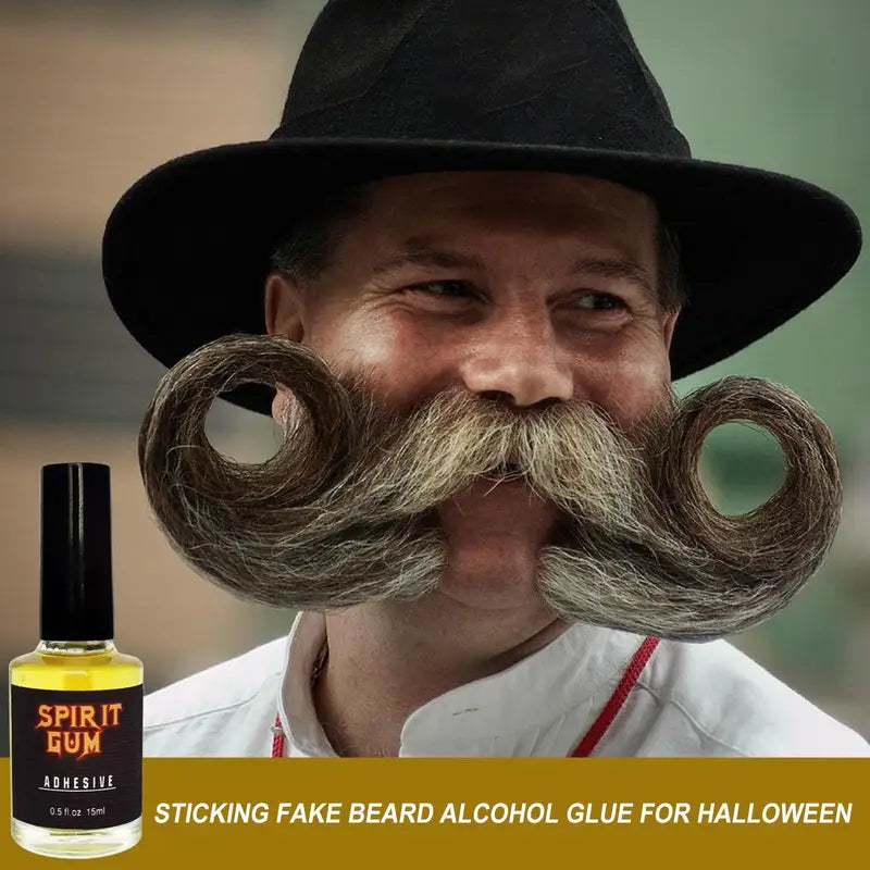 Spirit Gum Fake Beard Adhesive for High-Realism Face Makeup Halloween Costumes