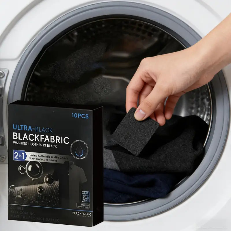 Fabric Dye Sheets for Color Revival & Fade Prevention - 10 Sheets Black