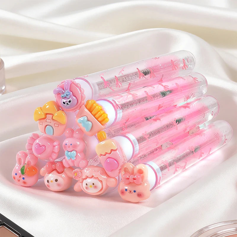 Women Mascara Brush Set with Protective Case - Eyelash & Eyebrow Makeup Tools