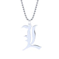 Anime Death Note L Lawliet Necklace Stainless Steel Pendant Beads Chain Jewelry Gift