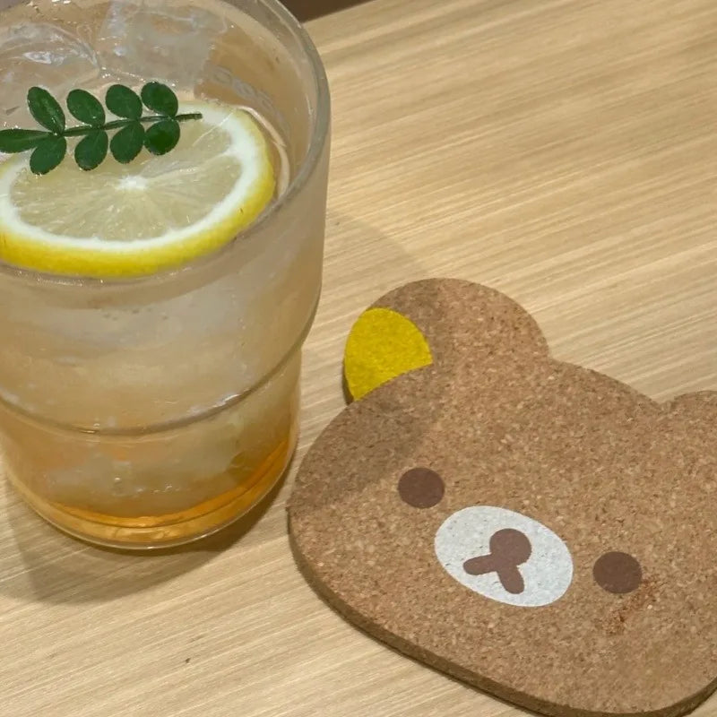 Kids Cartoon Animal Drink Coasters Set - Rilakkuma Dining Table Accessories