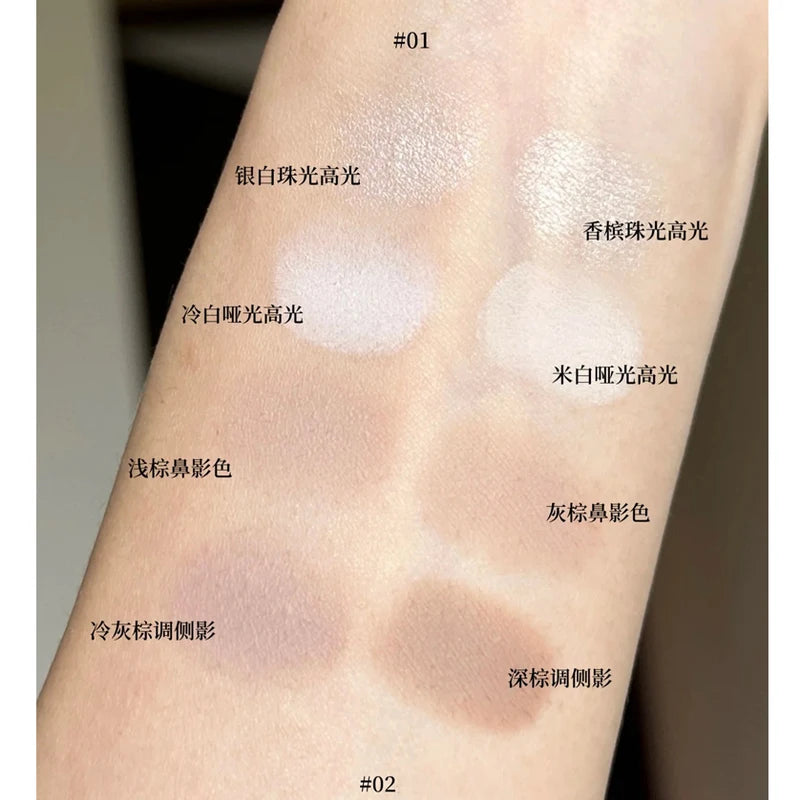 Face Contour Palette with Highlight & Blush - 3 Shade Kit for Sculpting & Defining