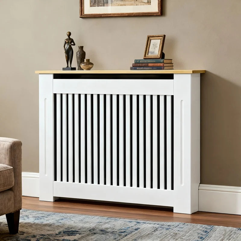 Large Radiator Cover Wood Cabinet for Heater MDF Shelves Home Decor