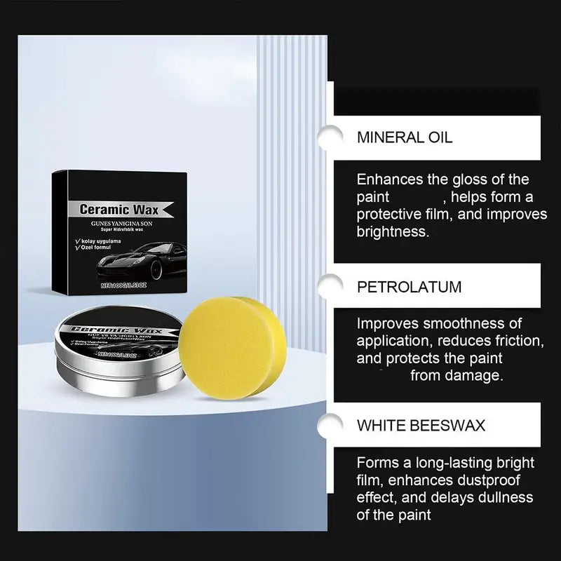 Ceramic Car Wax Coating Polish for Scratch Repair & Long-Lasting Shine