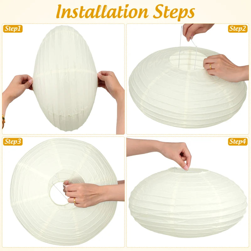 2Pcs Paper Lantern Lampshade Chinese Style Festival Hanging Light Cover Home Decor