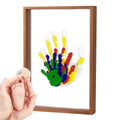 DIY Wooden Handprint Photo Frame Kit with Paints and Accessories - Family Keepsake
