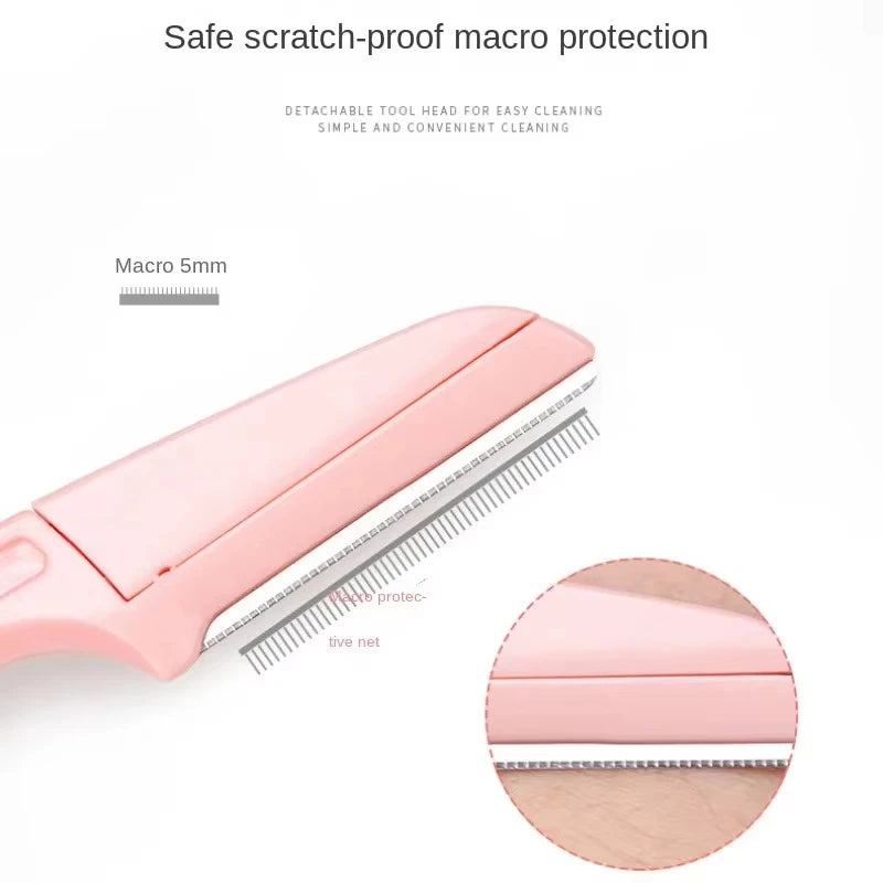 Unisex 3-Piece Folding Facial Shaver Eyebrow Trimmer Makeup Tool Set