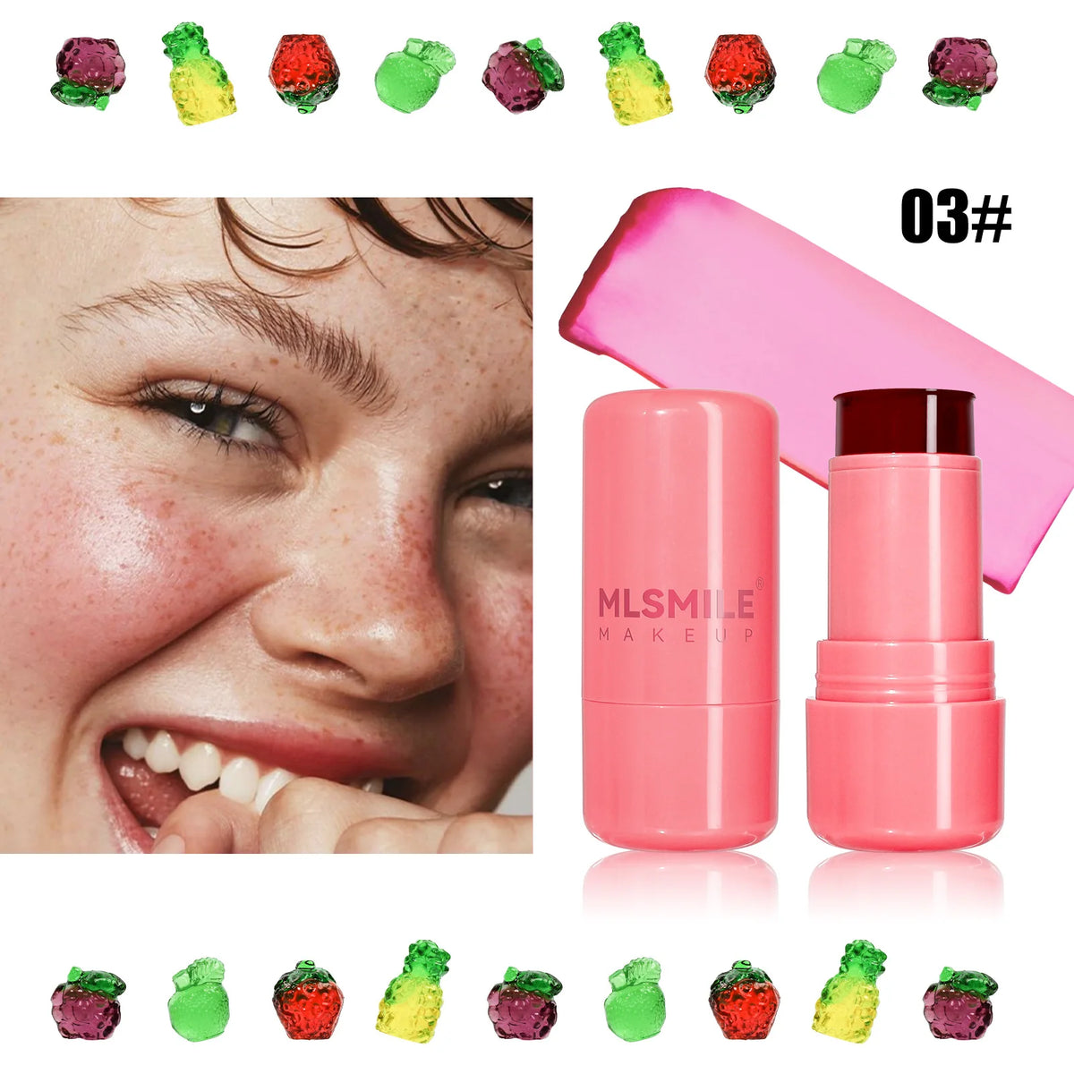 Water Jelly Tint Stick Lip & Cheek Stain Lip Gloss with Cooling Water Effect
