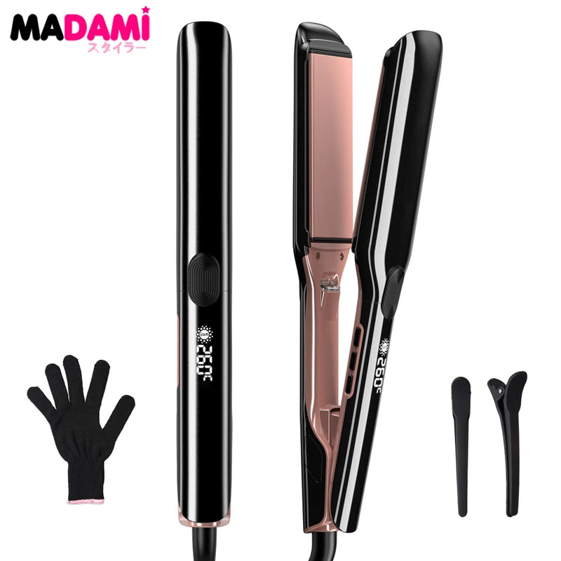 Plasma Hair Straightener 500°F Ceramic Flat Iron with Ionic Technology