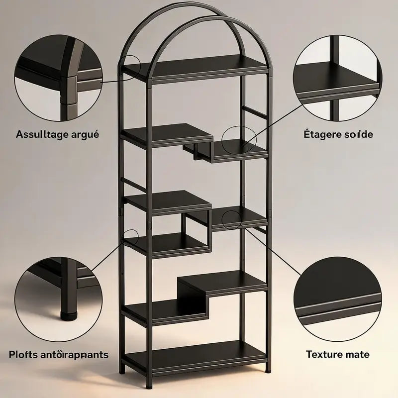 Multi-Function 3-in-1 Bookcase with Shoe Storage & Coat Rack - Entryway Organizer