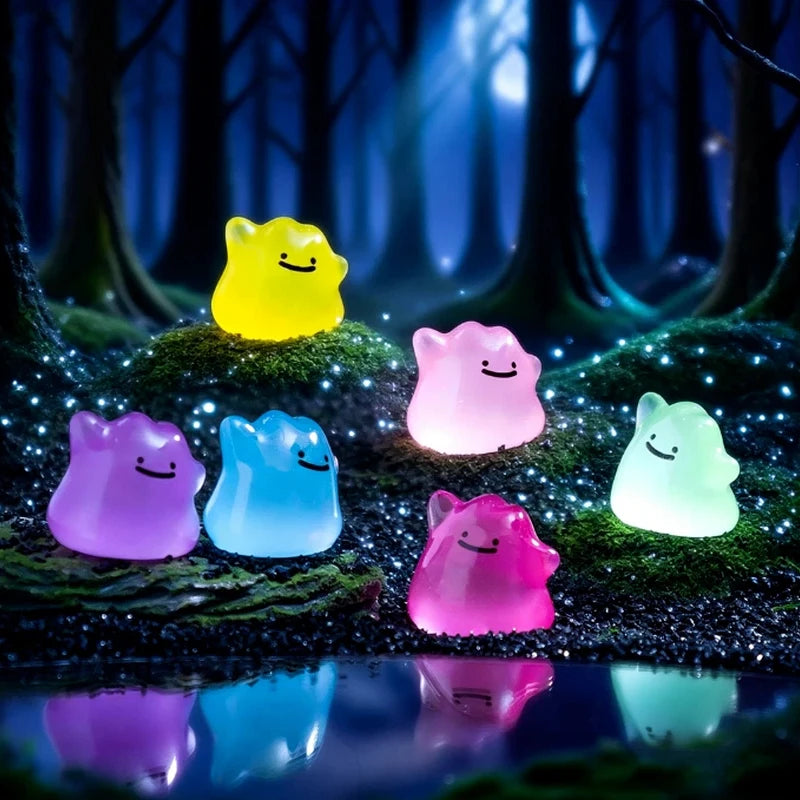 6pcs Luminous Monster Beads DIY Car & Home Decor Accessories Cute Figurines