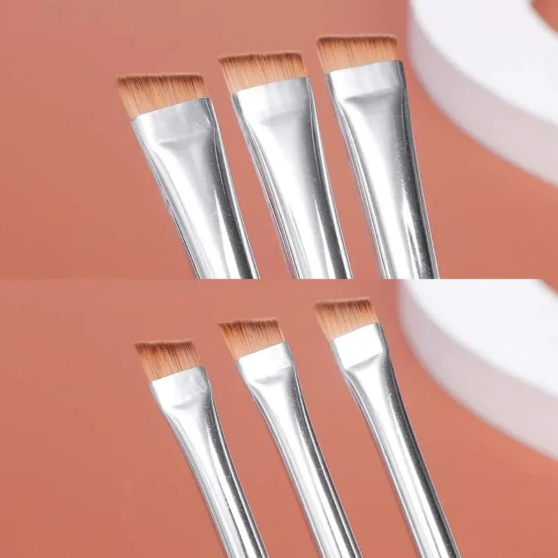 Double Head Eyeliner & Eyebrow Brush Set - Portable Makeup Tools