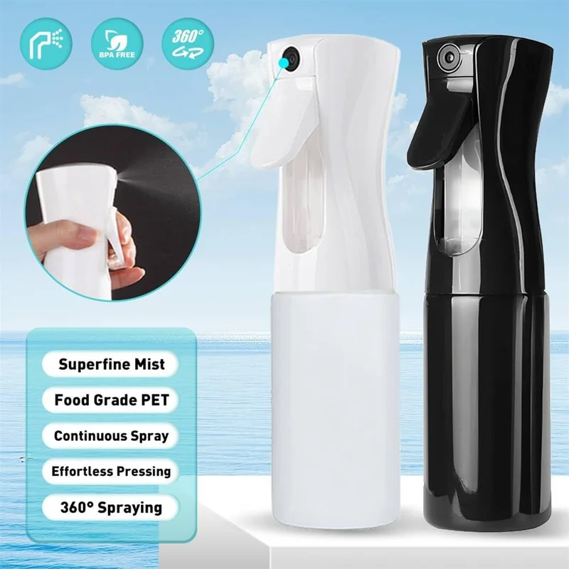Refillable Hair Spray Bottle with Fine Mist Spray for Styling & Cleaning