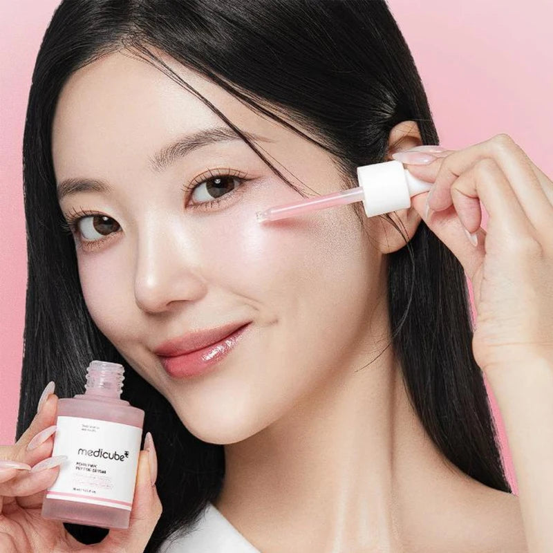 Hydrating Pink Peptide Serum for Face - Fast-Absorbing & Non-Sticky