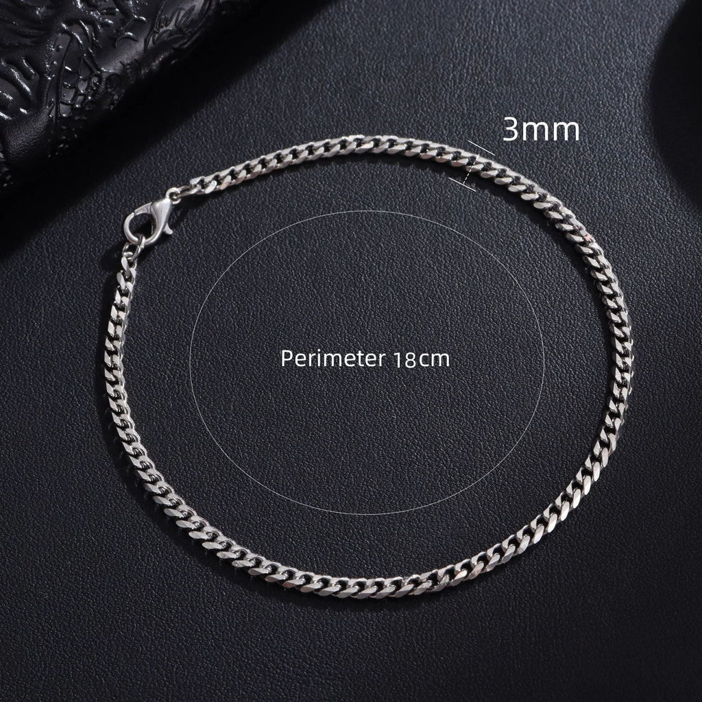 Trendy Men’s Cuban Chain Bracelet Stainless Steel Jewelry Gift for Men Women