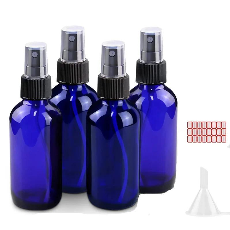 Glass Spray Bottle with Mist Sprayer - Refillable Travel Essential Oil Container