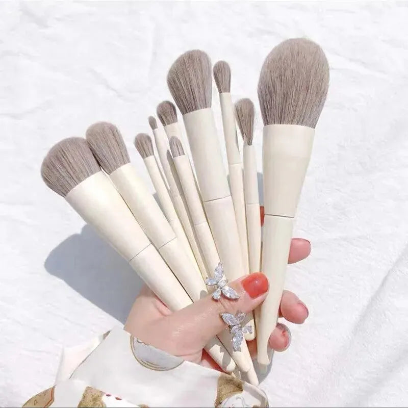 10-Piece Makeup Brush Set for Face Eyeshadow Lip Contour & Blush