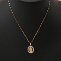 Gorgeous Women's Sky Star Micro Inlaid Zircon Necklace with Virgin Mary Pendant