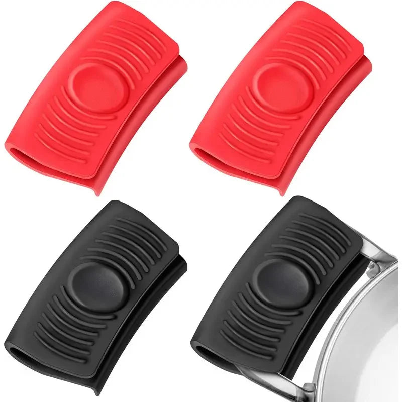 Silicone Pot Handle Grip Cover 2pcs Heat-Resistant Anti-Slip Sleeve for Pans