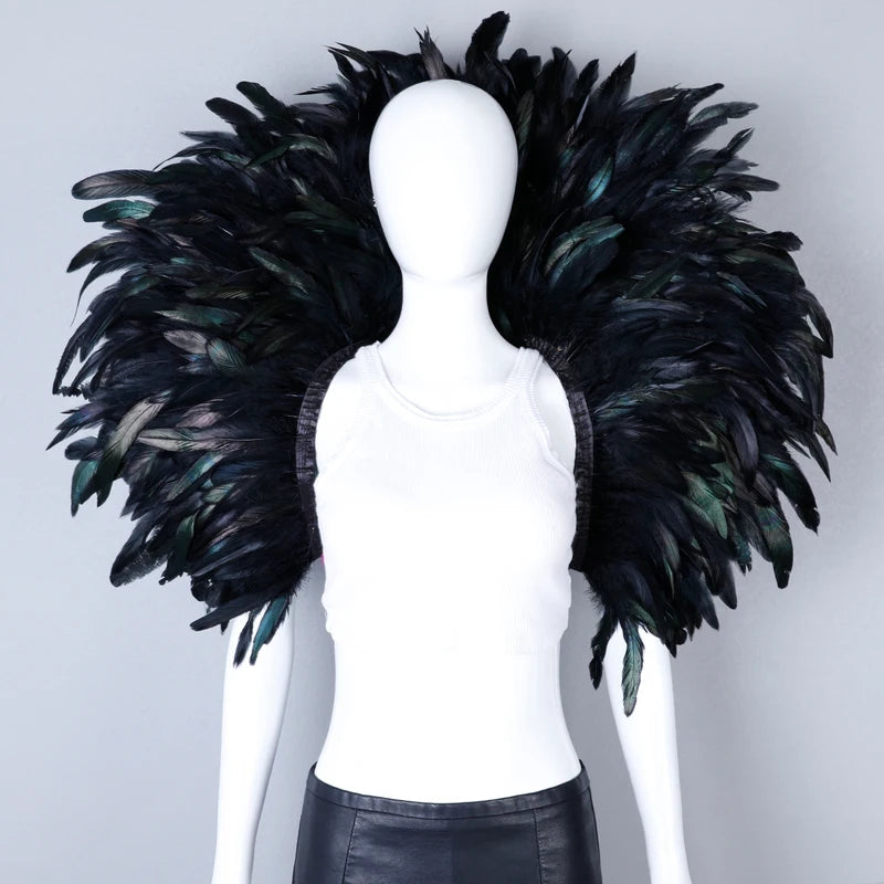 Elegant Feather Scarf for Cosplay, Halloween, Carnival & Party Accessories