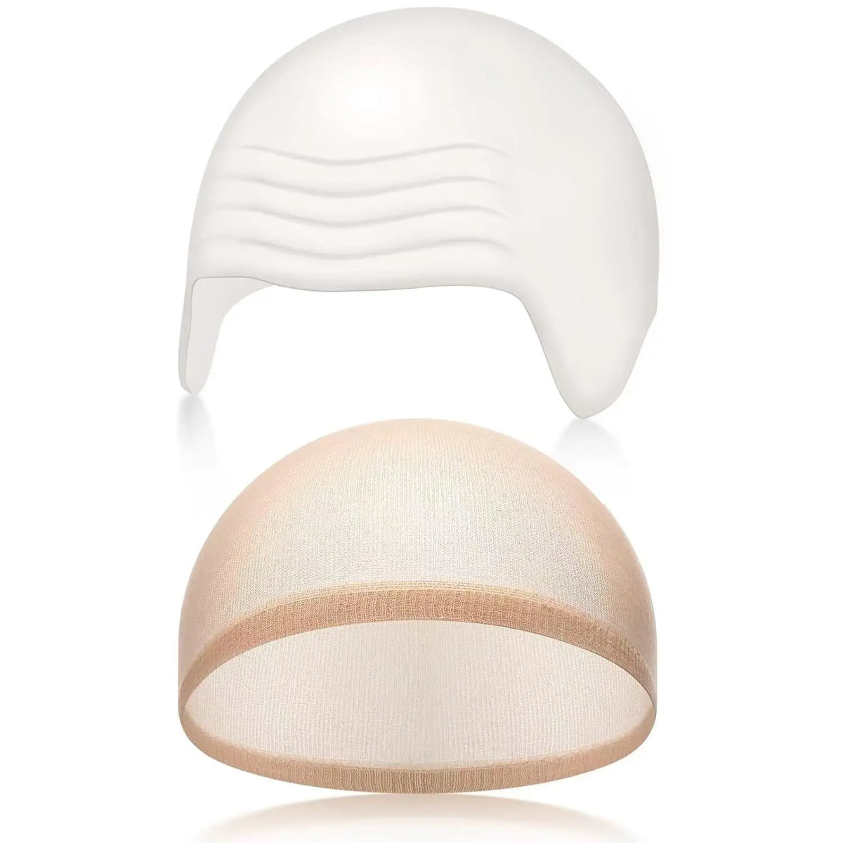 Cosplay Bald Outfit Accessories Set Latex Bald Hat Nylon Wig Cap for Halloween Christmas Party