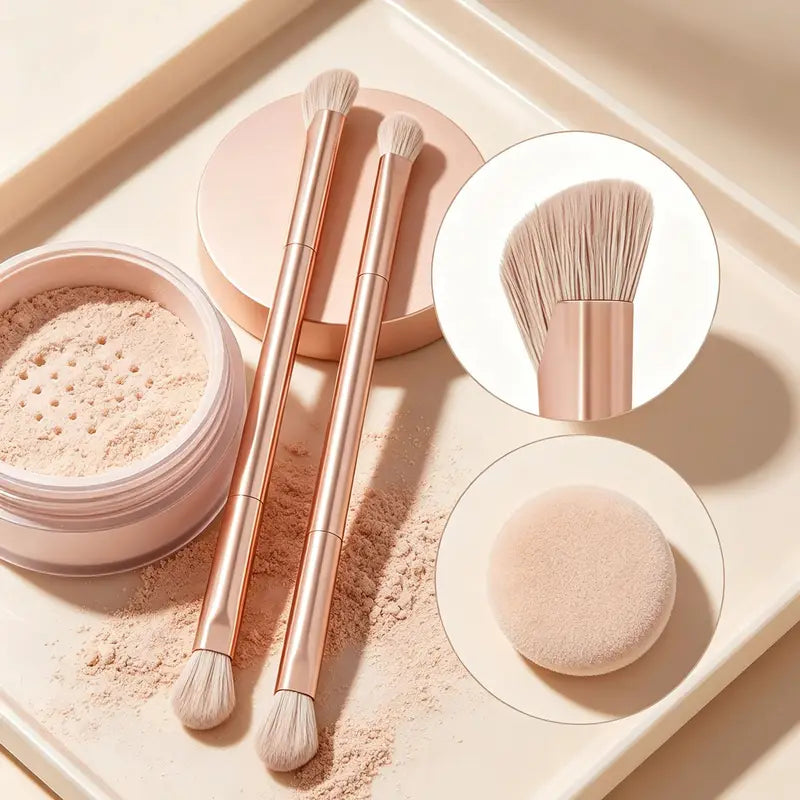 Dual-Ended Facial Nose Sculpting Brush for Blending and Blurring - Precision Makeup Tool