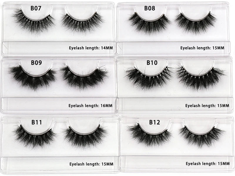 Reusable 3D Mink False Eyelashes - Fluffy Layered Natural Look