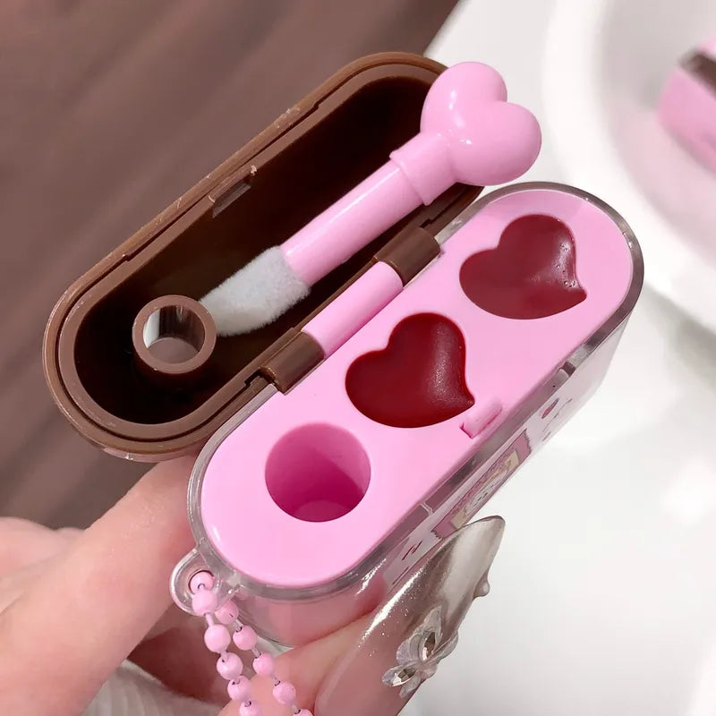 Water Gloss Velvet Matte Lip Glaze Set - Long-Lasting Mirror Finish with Lip Brush