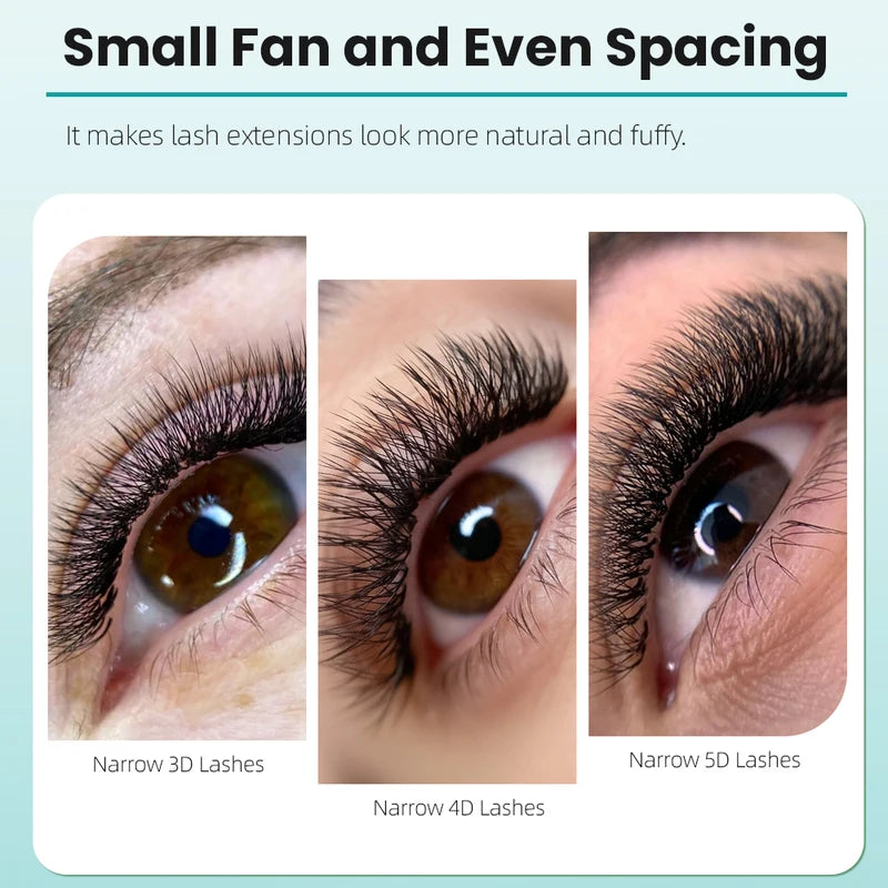 False Eyelash Extensions W Style Premade Fans for Natural Lash Look
