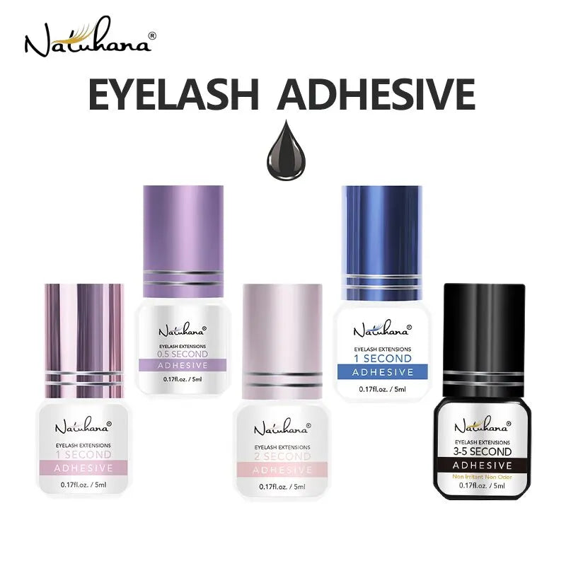 Professional False Eyelash Extension Adhesive - Fast Drying, Strong Hold, 5ml